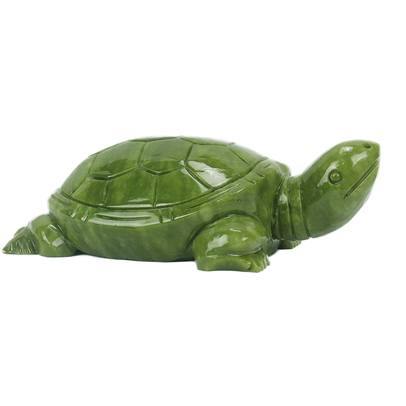 Aquarium Fish Cartoon - Giada naturale/scultura di tartaruga/decorazione domestica/ornamenti feng