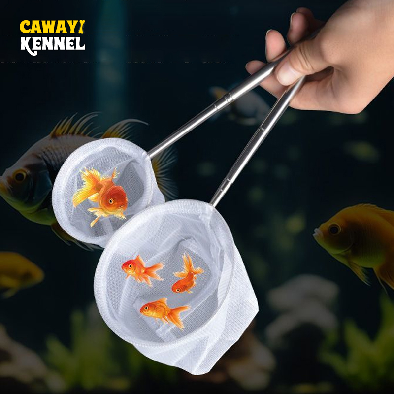 Aquarium Fish Net - Manico quadrato rotondo in acciaio inossidabile