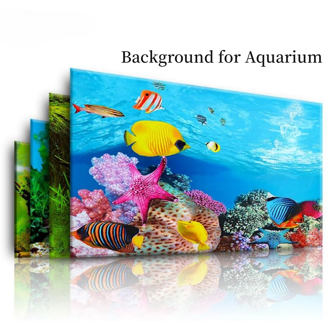 Aquarium Fish Cartoon - Sfondo Acquario Adesivo 3D Poster Decorazione