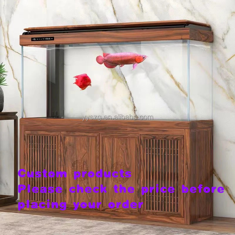 Live Fish Aquarium - Acquario Rettangolare in Vetro di Lusso