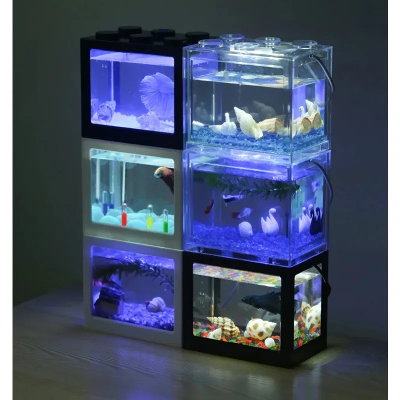 1L USB LED Desktop Mini Acquar - Live Fish Aquarium recensione e prezzo