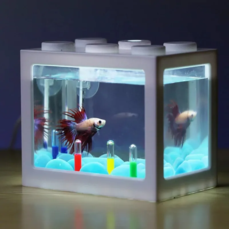 1L USB LED Desktop Mini Acquar - Live Fish Aquarium recensione e prezzo